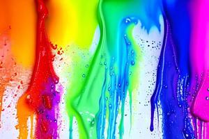 abstrakt ränder av regnbåge måla explosion bläck mönster textur konst papper foto