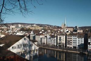 stadsbilden i Zürich stad, Schweiz foto