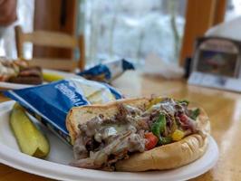 philly cheese steak sandwich foto