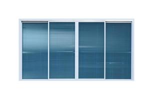 modern glas fönster isolerat på vit bakgrund, filt fönster ram foto