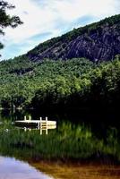 dykning docka i berg sjö Västra norr Carolina foto