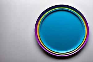 regnbåge färgrik papper cirkel bakgrund. mall illustration för design material, element och bakgrund. foto