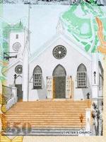 st. peters kyrka från bermudian dollar foto