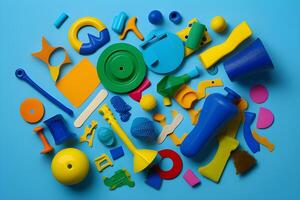 plast leksaker för återvinning. generativ ai. foto