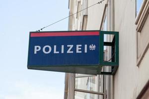 österrikiska polis tecken foto