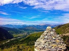 franska alps grön landskap foto