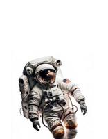 astronaut på vit bakgrund, skapas med generativ ai foto