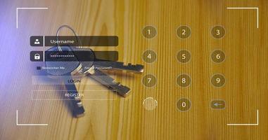 begrepp av systemet logga in till skydda säkerhet och samla användare data foto