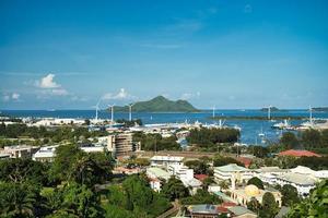 mahe Seychellerna 15.03.2023 se över de stad victoria på mahe ö foto