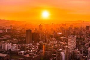 utsikt över Taipei stad i Taiwan foto