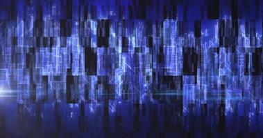 abstrakt lysande energi trogen blå hi-tech abstrakt bakgrund tillverkad av rader och dator Ränder med fyrkant plattor foto