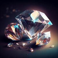 diamant kristall pärla reflektera fläck bakgrund - ai genererad bild foto