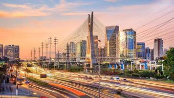 octavio frias de oliveira-bron i Sao Paulo Brasilien foto