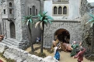 miniatyr- nativity scen foto