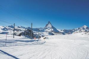 naturskön soluppgång eller solnedgång se av matter - ett av de mest känd och ikoniska swiss berg, zermatt, valais, schweiz foto