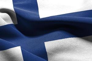 3d illustration närbild flagga av finland foto