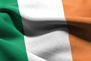 3d illustration närbild flagga av irland foto