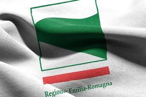 3d illustration flagga av emilia-romagna är en område av Italien. wAV foto