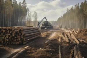 skog industri timmer trä skörd finland foto