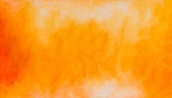 orange tona vattenfärg målad täcka över på målning papper bakgrund, generativ ai foto