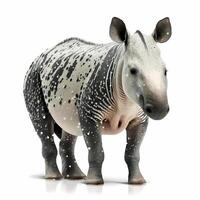 tapir illustration aktivitet på vit bakgrund ai genererad foto