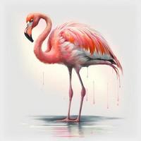 flamingo illustration ai genererad foto