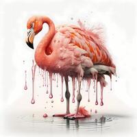 flamingo illustration ai genererad foto