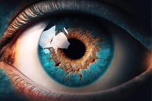 behandling av öga störningar. ai genererad foto