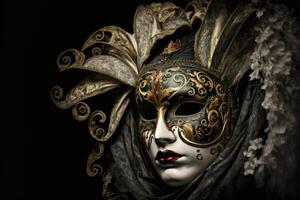 venetian karneval mask. ai genererad foto