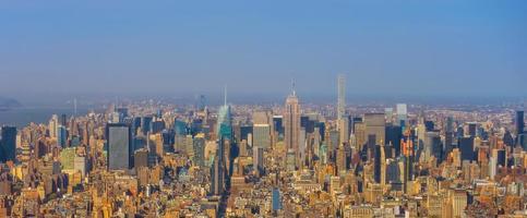 manhattan stad horisont stadsbild av ny york från topp se foto