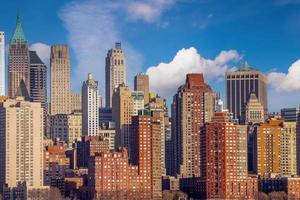 manhattan stad horisont stadsbild av ny york från ny jersey foto
