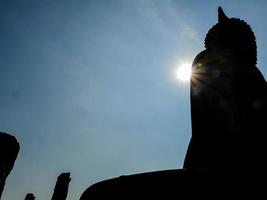 buddist skulpturer på en tempel i Bangkok, thailand foto