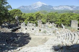 phaselis gammal grekisk stad amfiteater foto