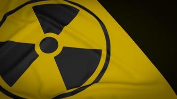 radioaktivitet flagga för krig eller vapen begrepp 3d tolkning foto