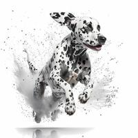 dalmatian djur- illustration ai genererad foto