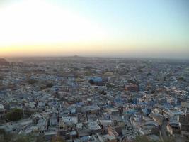 soluppgång se från jodhpur stad foto