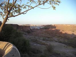 soluppgång se från jodhpur stad foto