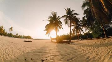tropisk paradis eller kokos handflatan strand eller vit sand lagun foto