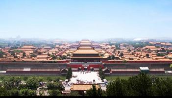 Beijing, Kina - juni 27-den förbjuden stad är de kinesisk kejserlig palats från de ming dynasti till de slutet av de qing dynasti på juni 27, 2016. foto