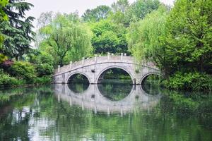 sten båge bro, landskap av Hangzhou, Kina. foto