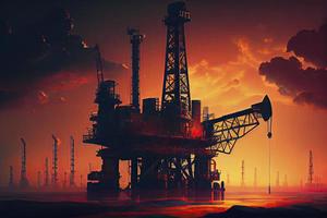 olja gas industri företag foto