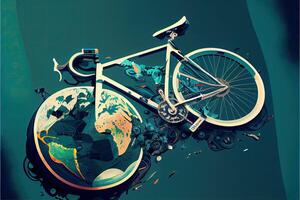 värld cykel dag 3 juni ai genererad foto
