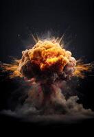 firey explosion blåser upp - generativ ai. foto
