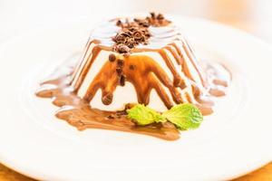 choklad panna cotta foto