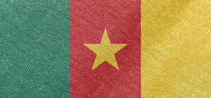 cameroon tyg flagga bomull material bred flaggor tapet färgad tyg cameroun flagga bakgrund foto