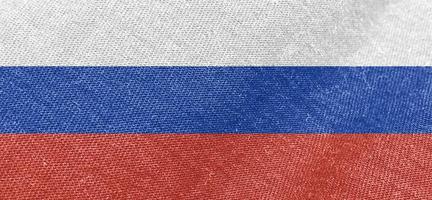 ryssland tyg flagga bomull material bred flaggor tapet färgad tyg ryssland flagga bakgrund foto