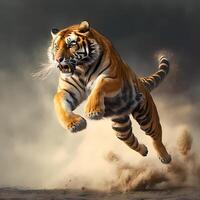 tiger djur- illustration ai genererad foto