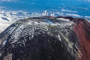 krater av avacha vulkan foto