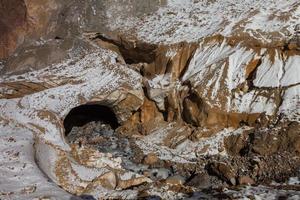 fumaroles i de krater vulkan foto