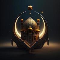 muslim islamic moské . bakgrund med en moské i hedra av de firande av ramadan kareem. ai generativ foto